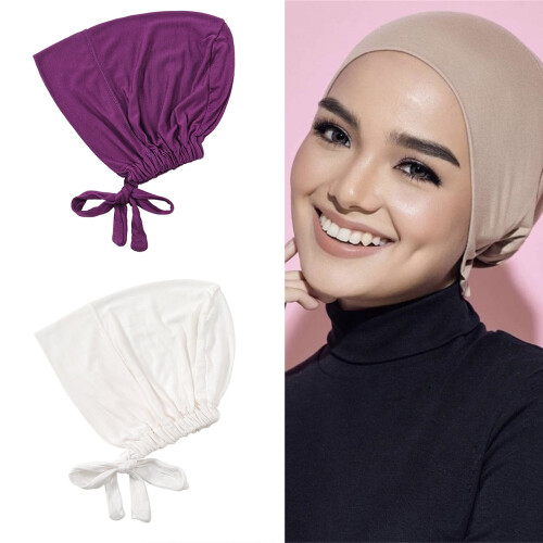 Μαλακό & αναπνεύσιμο καπέλο Hijab με ελαστικό δέσιμο στο πίσω μέρος, θρησκευτικό 1