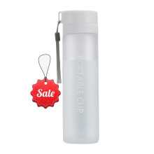 Qocolhg waterfles, 800 ml lichtgewicht sportwaterfles - BPA-vrij, lekvrije plastic met brede opening, grote inhoud, transparant (1 fles)