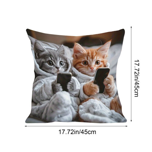 Set de perne cu imprimeu animal 45x45 cm, material moale 2