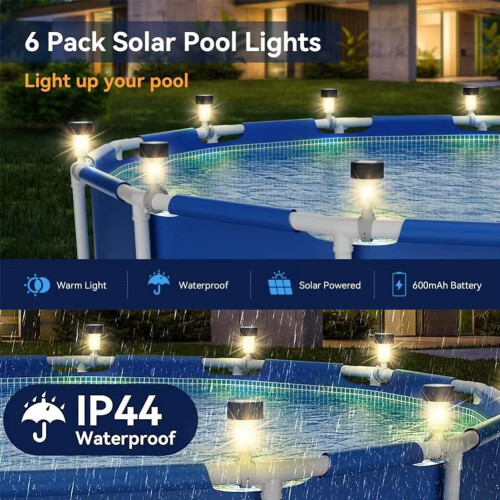 LED Solar String Fairy Lights Rope Strips for Outdoor Garden Pool - Create Atmosphere, Efficient Solar Charging, ABS Material 1