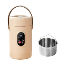 Multifunctional Health Pot, Mini Portable Electric Cooker, 12 Hour Reservation Function for Porridge, Rice, Soup & Steaming (1.6L) D