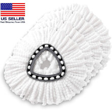 4 têtes de rechange en microfibre pour balai à franges O-Cedar Spin Mop Easy Clean Wring Wring Recharge