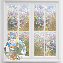 Lámina para ventanas - Adhesivo electrostático para vidrio de baño, lámina esmerilada de colores, opaca a la luz