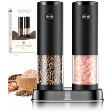 Electric Salt & Pepper Grinder Set, Adjustable Coarseness, LED Light, Large Capacity, Battery-Powered – Compatible with Home/Kitchen Use