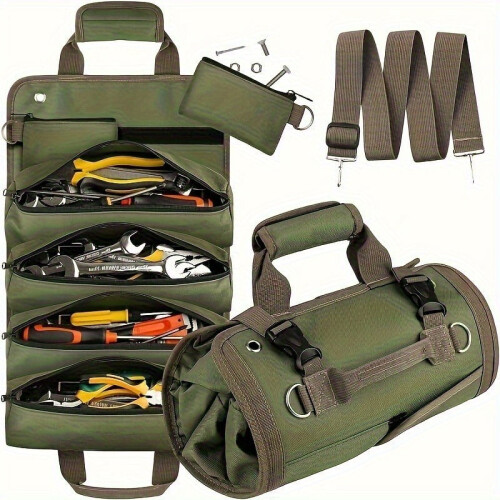 Multi-Purpose Tool Bag High Quality Professional Multi Pocket Hardware Tools Pouch Roll UP Portable Small Tools Organizer Bag 1