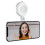 Suporte para celular com anel de metal, luz de preenchimento e espelho. 8