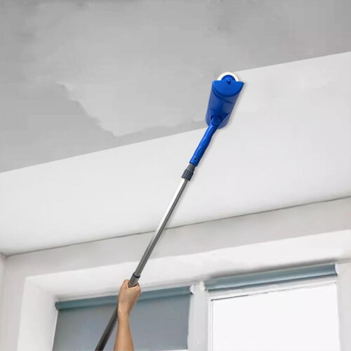 Ceiling Paint Roller With Adjustable Head Lightweight Durability PlasticSp1ashGuard For Indoor and Outdoor DIY Projects 1