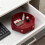 Faux Leather Foldable Organizer Tray Red 6