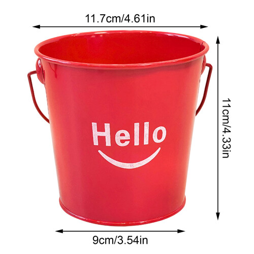 Hello Print -metalliämpäri kahvoilla 2