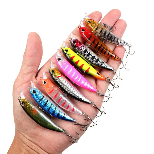 4-teiliges Angelköder-Set, 8 g/6,5 g, Minnow-Angelzubehör, sinkend, Weitwurf, Wasser, Hartköder 1
