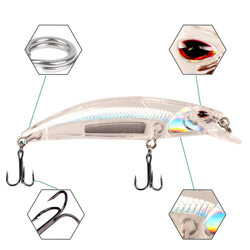 4-teiliges Angelköder-Set, 8 g/6,5 g, Minnow-Angelzubehör, sinkend, Weitwurf, Wasser, Hartköder 2
