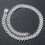 Cuban Link Necklace Rhinestone Accented Adjustable Unisex 8