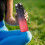 Gradient Red Plastic Water Bottle 800ml 5