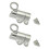 2Pcs Window Gate Security Pull Rings Spring Bounce Door Bolt Automatic Latches Lock Door Hardware Easy to Install 5