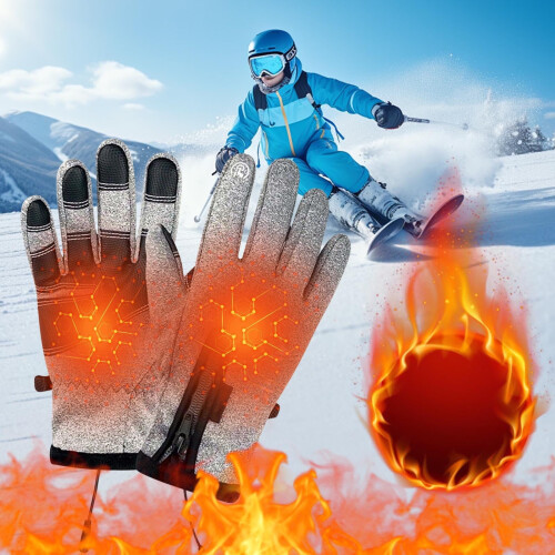 USB-beheizbare Handschuhe mit Touchscreen-Spitzen, wasserabweisend 2