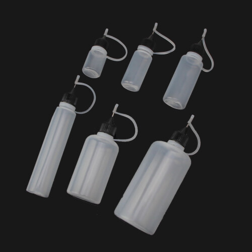 5ml/10ml/20ml/30ml/50ml/100ml Άδειο μπουκάλι με κόλλα και άκρη βελόνας, εργαλείο DIY για quilling, 1