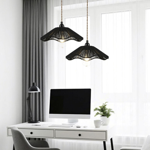 Handwoven Rattan Pendant Lamp Shade 2