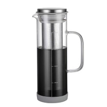 Cafetière à infusion à froid en verre avec filtre en acier inoxydable