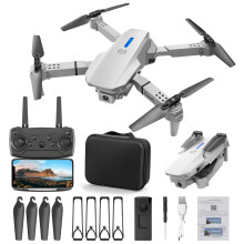 Drone pliable gris avec caméra FPV WiFi 1080p et altitude