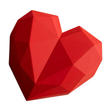 Boîte cadeau mate en forme de cœur géométrique, ornement romantique, boîte d'emballage vide décorative pour la Saint-Valentin/un anniversaire