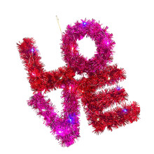 LED Lighted Valentine Wreath For Beautiful Door-LOVE letters
