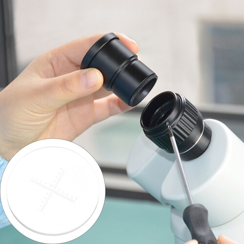 Multifunctionele transparante microscoopmicrometer voor het meten van het oppervlak van objectglaasjes 2