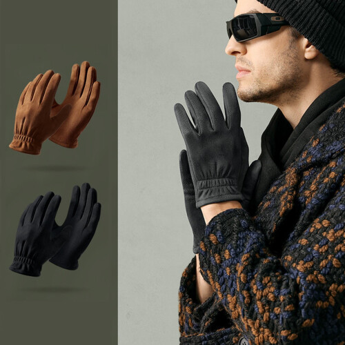 Winter Work Gloves Insulated Leather 1 Pair 2