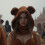 Bear Ear Knit Scarf Hat with Thermal Face Cover 5