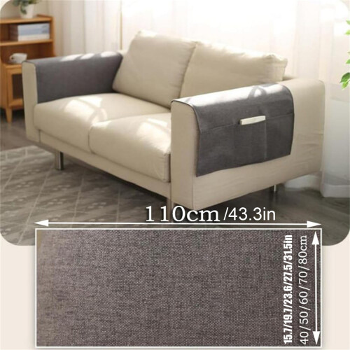 Θήκη οργάνωσης μπράτσου σενίλ καναπέ 60x110cm με πλαϊνές τσέπες – Συμβατή με τους 2