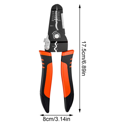 Wire Stripper, 3-rd Generation Wire Strippers or Crimping Tool 5-IN-1 Wire Crimper or Cutter, 10-20 AWG Electric Wire, Multi-Function Hand Tools 2