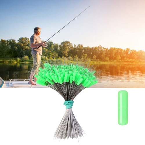 300 τεμάχια σιλικονούχα Space Bean Fishing Bobbers Stoppers Float Stops Οβάλ/Κυλινδρικά Bobbers Ψαρέματος 1