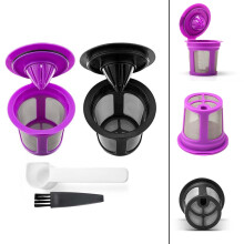 Cafetière For2.0.0 pour dosettes, lot de 2 tasses réutilisables avec filtre rechargeable