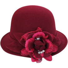 Bucket Hat for Kids Girl Party Vintage French Top Beret Painter Fashion Style Hat Warm Women Hat Cap (Wine, One Size)