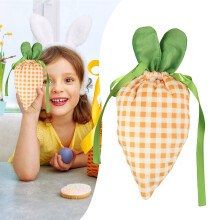 Papier cadeau, 10 sachets pour œufs de Pâques, lapins et carottes, bonbons