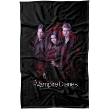 Vampire Diaries Tremänniska Fleecefilt 86 cm x 132 cm, Tremänniska