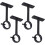 Staffe per asta per tende da soffitto, supporti resistenti per aste per tende da soffitto e parete da 2,5 cm, set da 4 (argento) 8