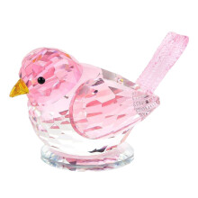 Decorative Crystal Bird Figurine Animal-Big fat pink bird