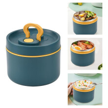 Boîte à lunch isotherme portable pour nouilles de riz, étanche, en plastique bleu, 1 pièce