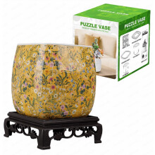 Vase puzzle 3D – Décoration à motif 3D complexe pour salon, bureau et maison ; convient à tous les âges, hommes et femmes