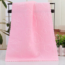 Bear Embossed Towel, Super Soft Absorbent Quick Dry Face Towels, Gentle Cleansing Makeup Removal Bath Towels for Facial Body Sensitive Skin