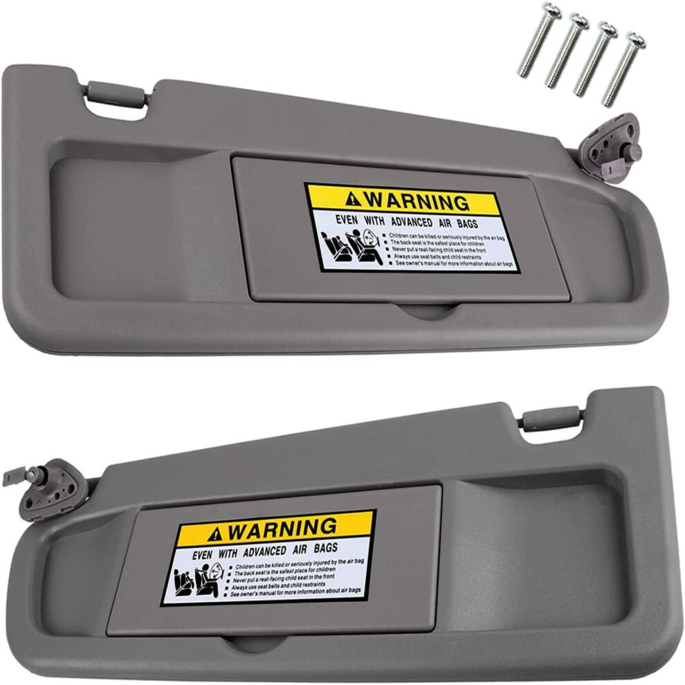 Left & Right Atlas Sun Visors Compatible With Honda Civic 2006Â2011, Replaces 83280-Sna-A01za/83230-Sna-A01za Gray 9485826477808