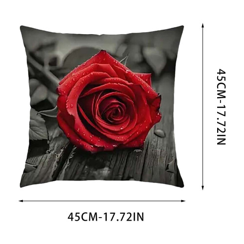 Fodera per cuscino con stampa di rose per divano e camera da letto, 1 pezzo 2
