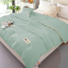 Couette légère toutes saisons, lavable en machine, idéale pour les chambres climatisées, respirante et thermorégulatrice (verte)