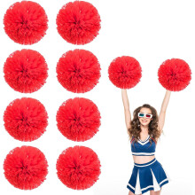 8 PCS Metallic Cheerleading Pom Pom for Team Spirit Sports Dance Cheering Kids Adults