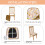Dining Chair Seat Covers Light Pink Pattern Set of 4 4