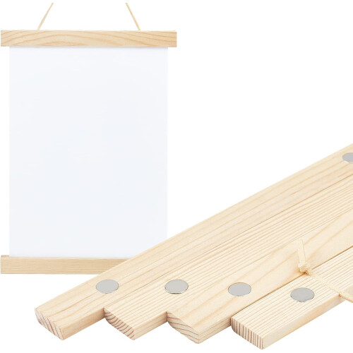 Magnetische Posterrahmen aus Kiefernholz, 4er-Pack