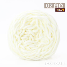 Coarse Wool Yarn 160g, Off-White, for Crochet & Knitting DIY Projects, Soft & High-Quality, 1 Piece