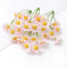 Mini marguerites artificielles décoratives, fleurs de marguerite en plastique, 2 x 7 cm, décoration printanière pour la maison, assortiment de
