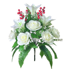 2 st nya 18-huvuds simulerade rosor konstgjorda blommor för fest, bröllopsdekoration, heminredning, jubileumsbukett, present till par