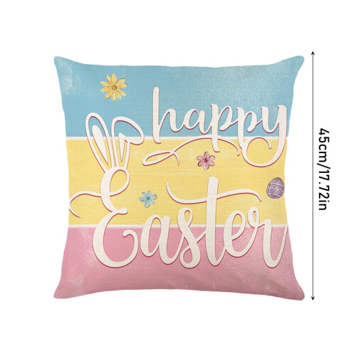 Fronha de Páscoa de 45 cm (17,7 polegadas) com tema de férias de inverno, capa de almofada decorativa para sofá, sem enchimento – Estilo 1